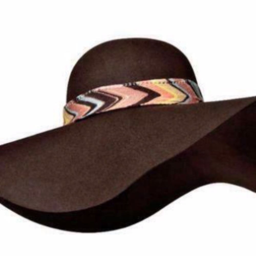 Missoni Wide Brim  Hat -  Brown